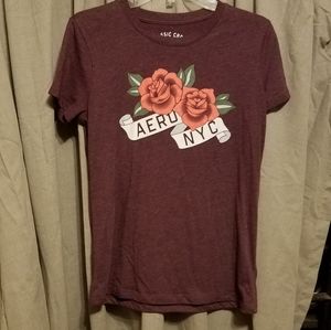 Aeropostale Classic Crew Rose Shirt Size large